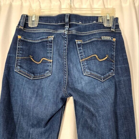 7 For All Mankind Gwenevere Skinny Jeans Dark Wash Sz 25 - Picture 5 of 15